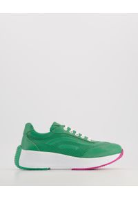 Venezia - ZIELONE SNEAKERSY 025655 GREEN. Kolor: zielony. Materiał: syntetyk, skóra. Obcas: na obcasie. Wysokość obcasa: średni