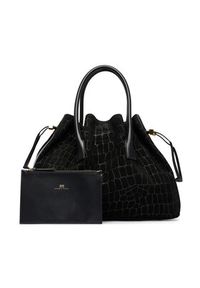 Elisabetta Franchi Torebka BS-19H-61E2-V890 Czarny. Kolor: czarny. Materiał: zamszowe, skórzane #2