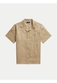 Polo Ralph Lauren Koszula 710966421003 Beżowy Classic Fit. Typ kołnierza: polo. Kolor: beżowy. Materiał: len #6