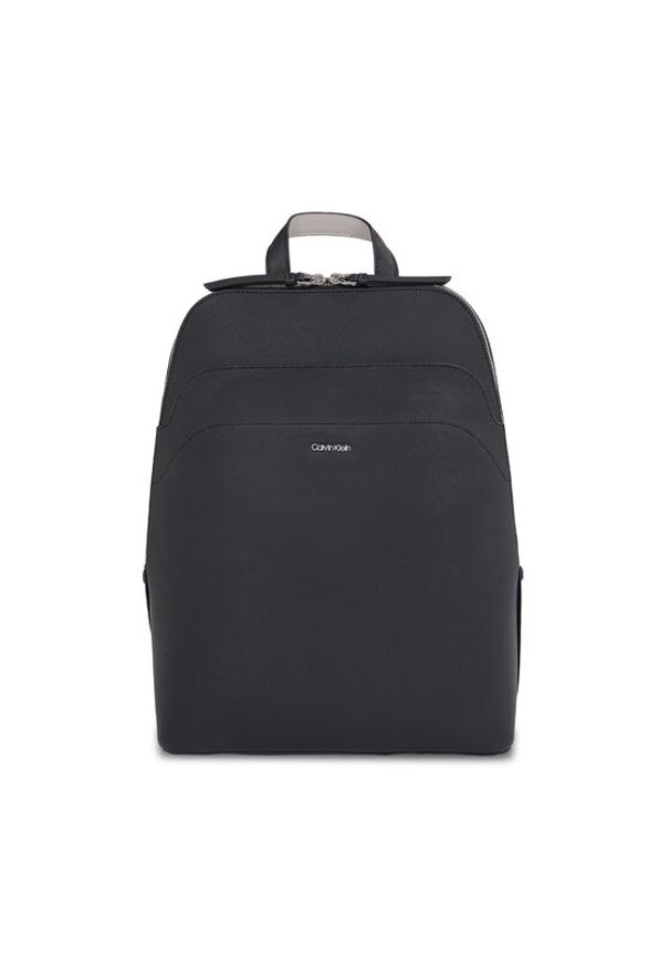 Calvin Klein Plecak Business Backpack Saffiano K60K611676 Czarny. Kolor: czarny. Materiał: skóra