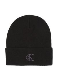 Calvin Klein Czapka Thick K50K512461 Czarny. Kolor: czarny. Materiał: wełna, materiał