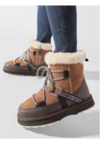 EMU Australia Śniegowce Blurred W12641 Brązowy. Kolor: brązowy. Materiał: skóra, zamsz #9