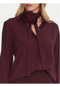 Marella Koszula Cabiria 2523116071 Bordowy Regular Fit. Kolor: czerwony. Materiał: acetat #5