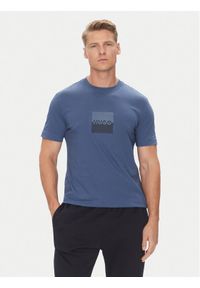 Hugo - HUGO T-Shirt Dusplit 50542784 Granatowy Regular Fit. Kolor: niebieski. Materiał: bawełna