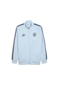 Puma - Męska kurtka Manchester City KING Anthem PUMA Silver Sky Deep Navy Blue. Kolor: niebieski. Sport: bieganie