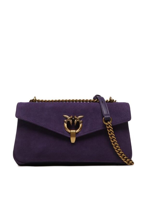 Pinko Torebka Cupid Baguette AI 23-24 PLTT 101750 A0F6 Fioletowy. Kolor: fioletowy. Materiał: skórzane, zamszowe