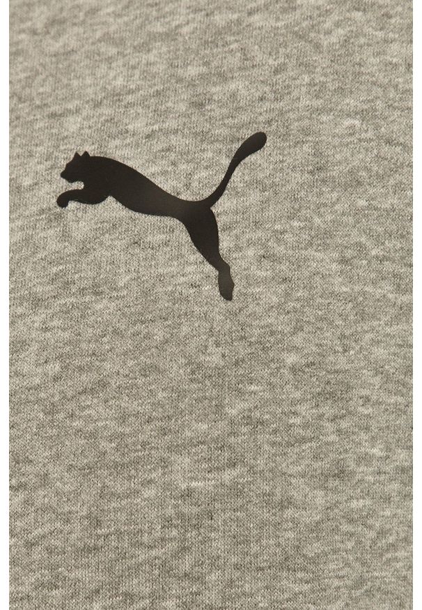 Puma - Bluza 586704. Kolor: szary. Materiał: dzianina. Wzór: gładki, aplikacja