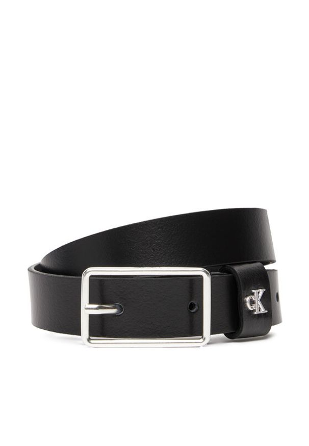 Calvin Klein Pasek Damski LV04F7050G Czarny. Kolor: czarny. Materiał: skóra