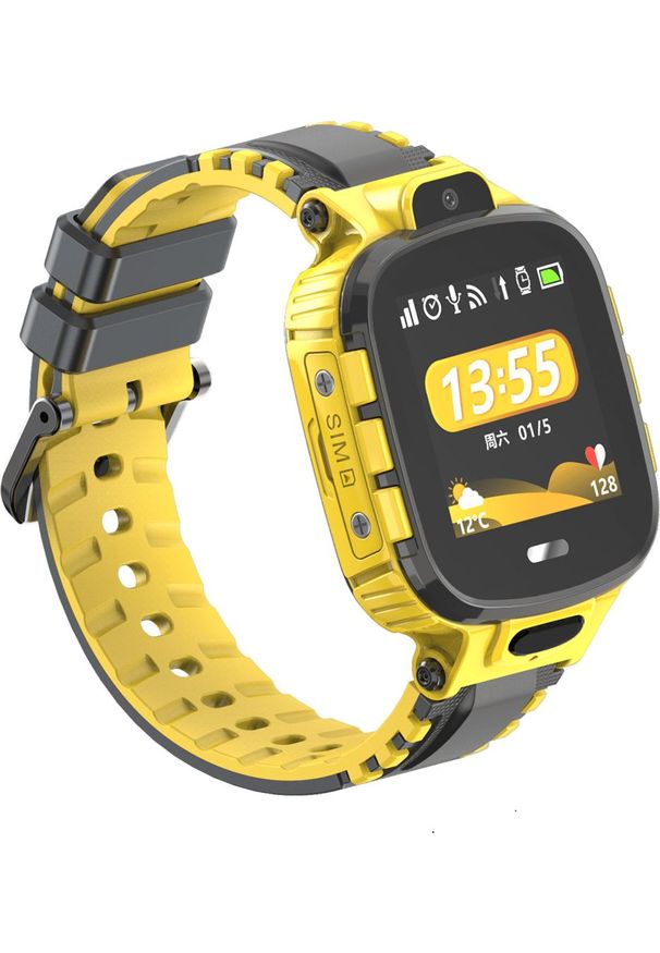CALMEAN - Smartwatch Calmean Active Czarno-żółty. Rodzaj zegarka: smartwatch. Kolor: czarny, wielokolorowy, żółty