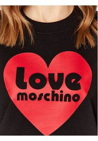 Love Moschino - LOVE MOSCHINO Bluza W630657E 2246 Czarny Relaxed Fit. Kolor: czarny. Materiał: bawełna #4