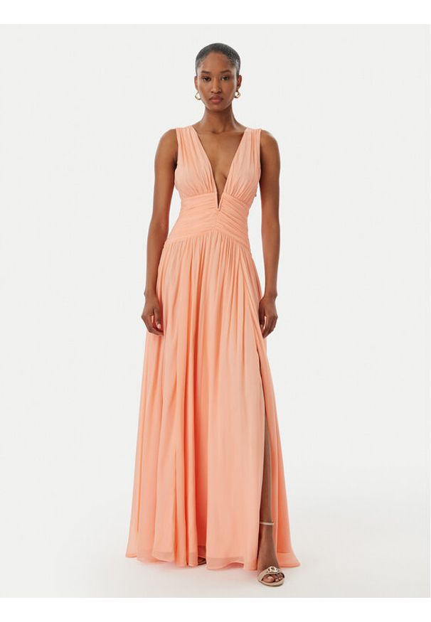 Marciano Guess Sukienka wieczorowa G6GK14 W2374 Pomarańczowy jasny Regular Fit. Kolor: pomarańczowy. Materiał: wiskoza. Styl: wizytowy