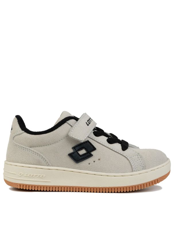 LOTTO - Buty sneakersy dziecięce sportowe Lotto YARIN. Kolor: szary, beżowy, wielokolorowy, czarny. Sport: turystyka piesza