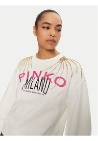 Pinko - PINKO Bluzka 102827 A1LU Biały Regular Fit. Kolor: biały. Materiał: bawełna #3
