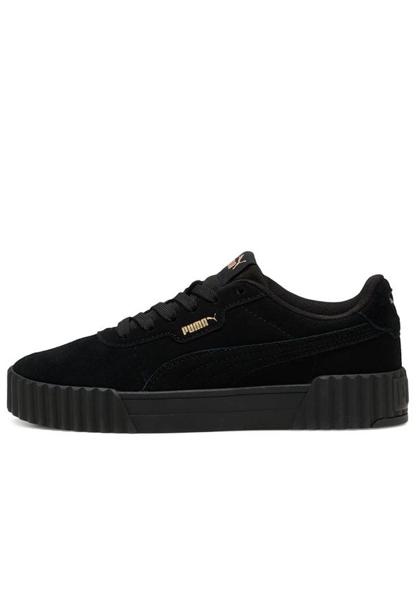 Buty damskie Puma Carina 3.0 40072101 - czarne. Okazja: na co dzień. Kolor: czarny. Materiał: skóra, zamsz, guma. Szerokość cholewki: normalna