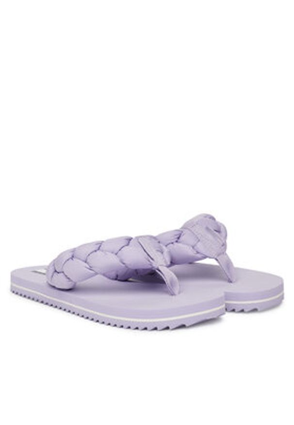 Tommy Jeans Japonki Braided Thong Beach Sandal EN0EN02877 Fioletowy. Kolor: fioletowy. Materiał: materiał