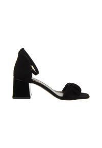 Sandały Bayla-159 4634 003-P Czarny Welur 159143, Skóra naturalna - 36. Zapięcie: pasek. Kolor: czarny. Materiał: zamsz. Wzór: motyw z bajki. Obcas: na obcasie. Wysokość obcasa: średni #1