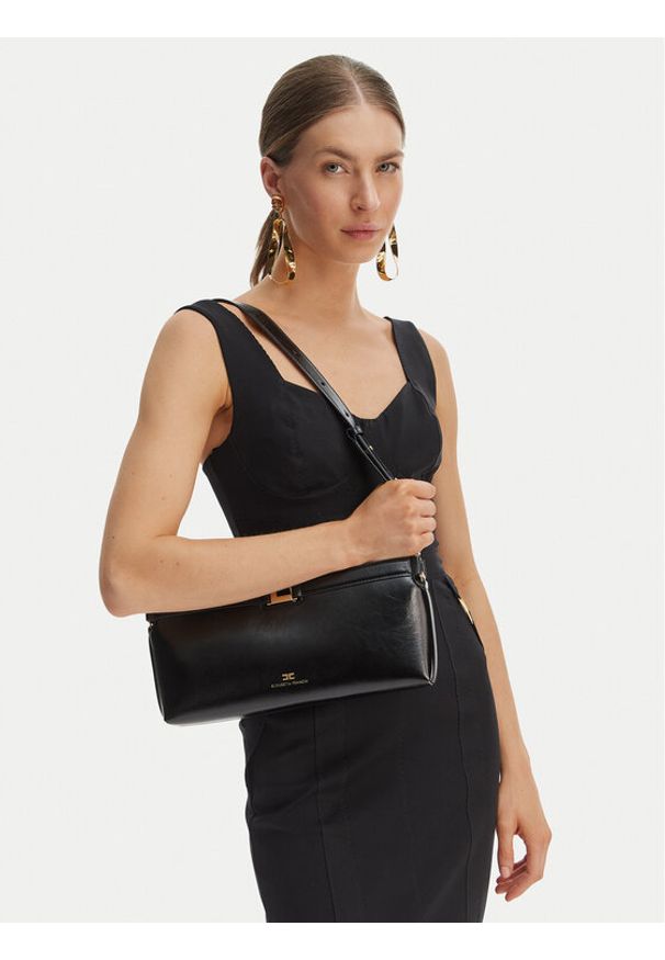 Elisabetta Franchi Torebka BS-17A-61E2-V280 Czarny. Kolor: czarny. Materiał: skórzane
