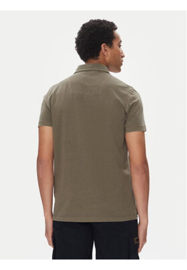 Aeronautica Militare Polo 251PO1852J677 Khaki Regular Fit. Typ kołnierza: polo. Kolor: brązowy. Materiał: bawełna
