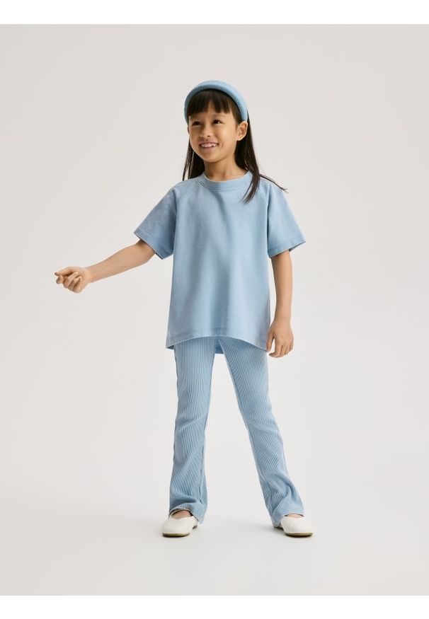 Reserved - Bawełniany komplet - niebieski. Kolor: niebieski. Materiał: bawełna