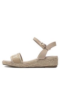 TOMMY HILFIGER - Tommy Hilfiger Espadryle Rope Wedge Sandal T3A7-33287-0890 S Beżowy. Kolor: beżowy. Materiał: materiał #5
