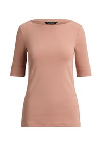 Lauren Ralph Lauren - LAUREN RALPH LAUREN T-Shirt Judy 200654963203 Różowy Regular Fit. Kolor: różowy. Materiał: bawełna #6