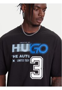 Hugo - HUGO T-Shirt Nesite 50544168 Czarny Loose Fit. Kolor: czarny. Materiał: bawełna #5