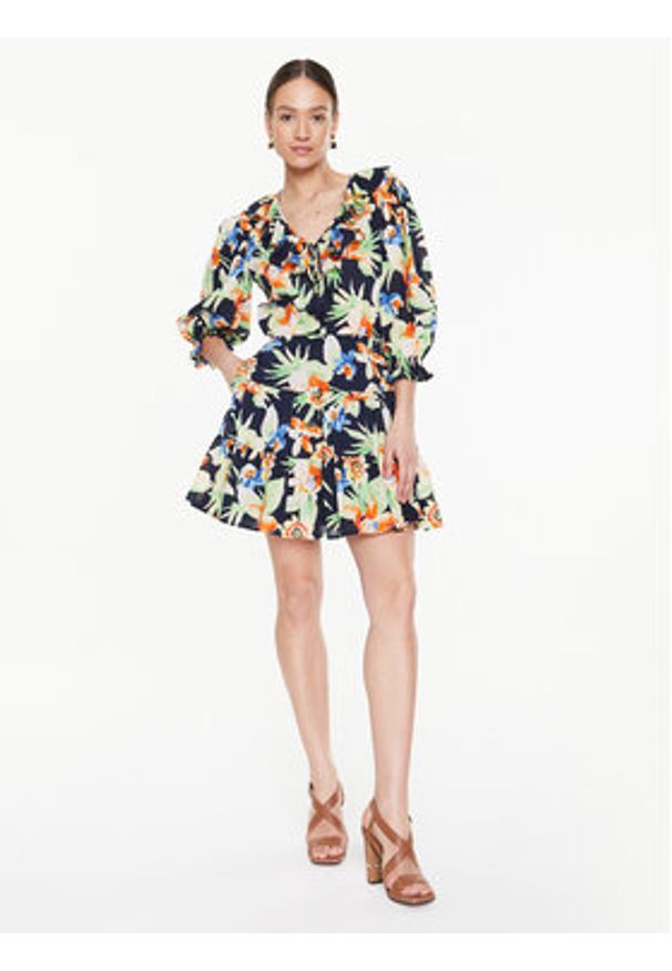 Lauren Ralph Lauren Sukienka codzienna 250889366001 Kolorowy Regular Fit. Okazja: na co dzień. Materiał: bawełna. Wzór: kolorowy. Typ sukienki: proste. Styl: casual