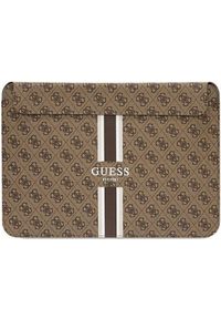 Etui Guess Guess Sleeve GUCS14P4RPSW 14" brązowy/ brown 4G Printed Stripes. Kolor: brązowy