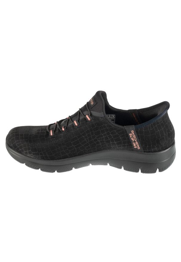 skechers - Buty sportowe Sneakersy damskie, Slip-Ins: Summits - Key Pace. Kolor: czarny. Model: Skechers Sport. Sport: turystyka piesza