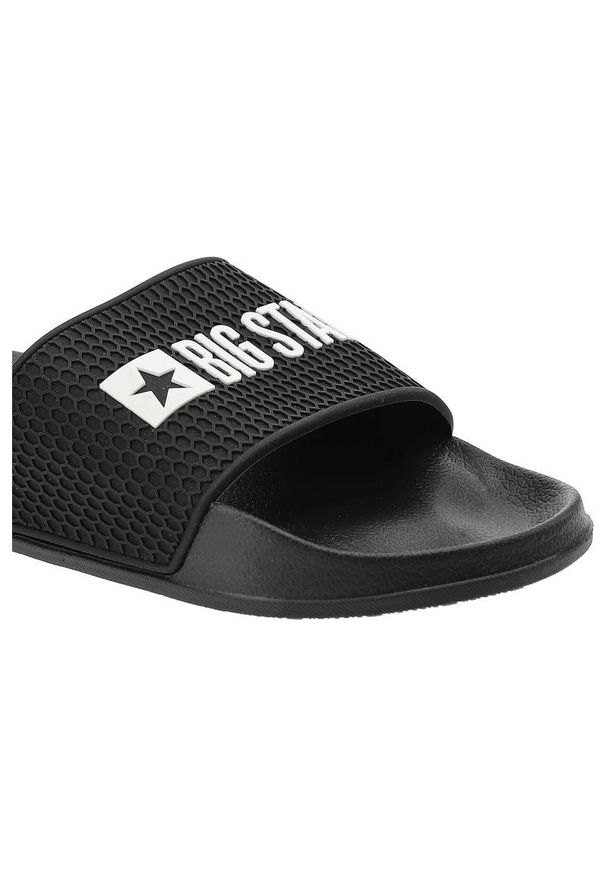 Big-Star - Czarne Klapki Big Star Męskie Wodoodporne Buty. Okazja: na plażę, na co dzień, do domu. Kolor: czarny. Materiał: materiał. Wzór: jednolity. Sezon: lato. Styl: casual, sportowy