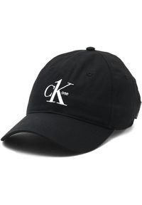 Czapka Calvin Klein, Kobiety. Kolor: czarny. Materiał: materiał, bawełna