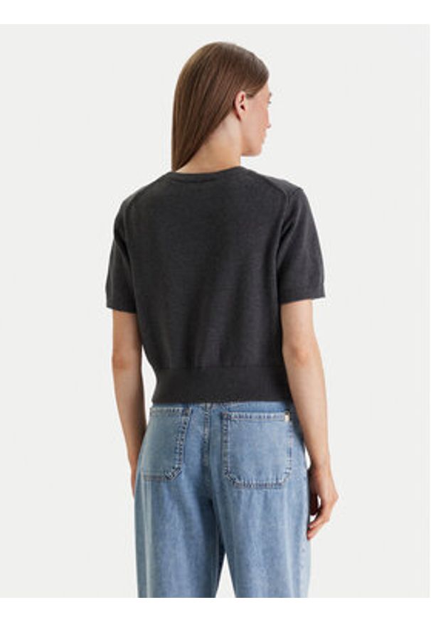 Calvin Klein Jeans Sweter Chunky LV044E306G Szary Regular Fit. Kolor: szary. Materiał: bawełna