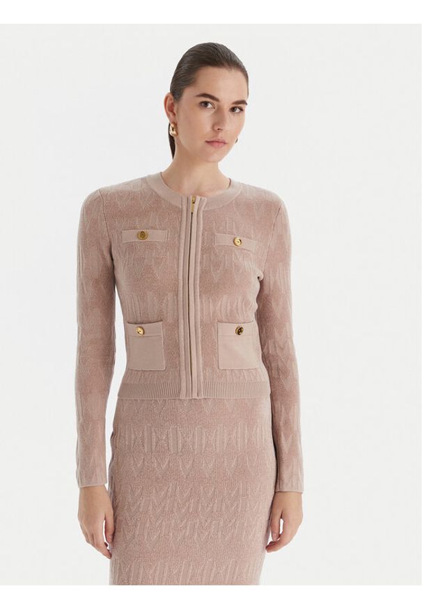 Marciano Guess Kardigan 5BGR06 5661Z Beżowy Regular Fit. Kolor: beżowy. Materiał: syntetyk