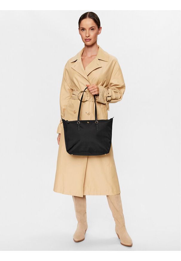 Lauren Ralph Lauren Torebka 431916737002 Czarny. Kolor: czarny. Materiał: skórzane