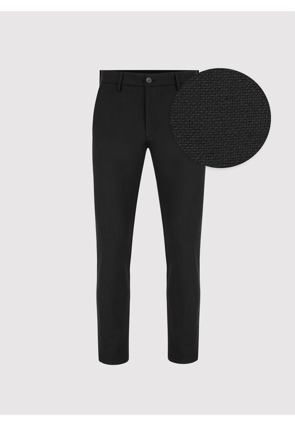 Pako Lorente - PAKO LORENTE – Casualowe czarne spodnie męskie. Okazja: na co dzień. Kolor: czarny. Materiał: wiskoza, poliester, elastan. Wzór: gładki. Sezon: jesień. Styl: casual