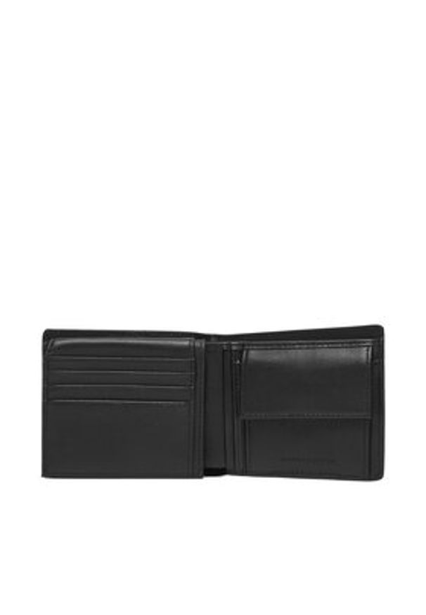 TOMMY HILFIGER - Tommy Hilfiger Portfel Th Corp Cc Flap And Coin AM0AM13969 Czarny. Kolor: czarny. Materiał: skóra