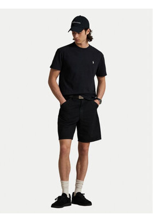 Polo Ralph Lauren T-Shirt 710916698024 Czarny Regular Fit. Typ kołnierza: polo. Kolor: czarny. Materiał: bawełna