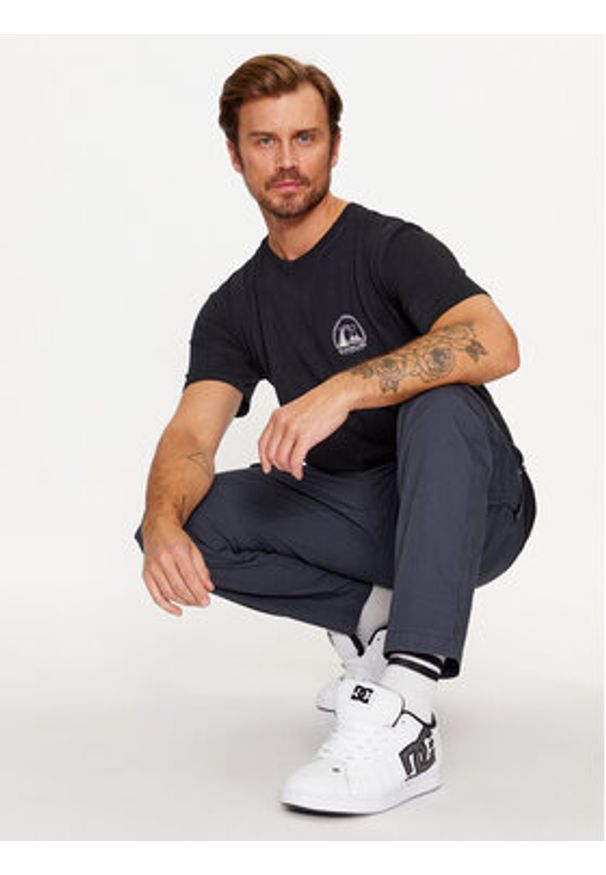 Quiksilver T-Shirt Cleancircle EQYZT07491 Czarny Regular Fit. Kolor: czarny. Materiał: bawełna
