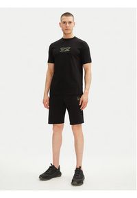 Karl Lagerfeld - KARL LAGERFELD T-Shirt 755400 552235 Czarny Regular Fit. Typ kołnierza: dekolt w karo. Kolor: czarny. Materiał: bawełna #3