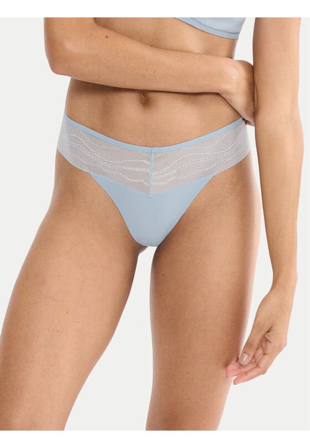 Triumph Stringi Breathe & Lift Smart 10226446 Niebieski. Kolor: niebieski. Materiał: syntetyk