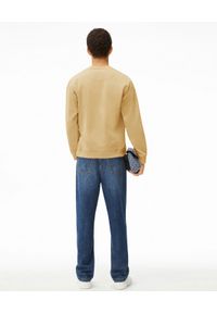 Kenzo - KENZO - Beżowa bluza z bawełny Tiger. Kolor: beżowy. Materiał: bawełna. Długość rękawa: długi rękaw. Długość: długie. Wzór: aplikacja, haft. Styl: klasyczny