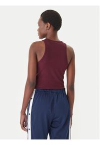 Adidas - adidas Top Essentials KD3824 Bordowy Slim Fit. Kolor: czerwony. Materiał: bawełna #3