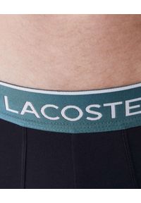 Lacoste - LACOSTE - Bokserki z kontrastowym paskiem 3-pack. Kolor: niebieski. Materiał: bawełna. Wzór: haft, aplikacja #7
