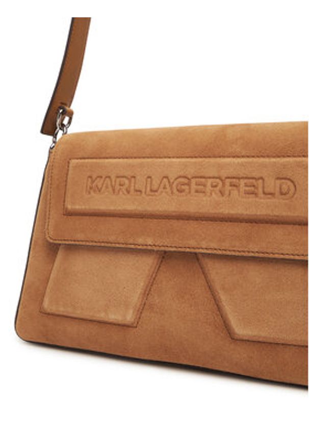 Karl Lagerfeld - KARL LAGERFELD Torebka A3W30064 Brązowy. Kolor: brązowy. Materiał: skórzane, zamszowe