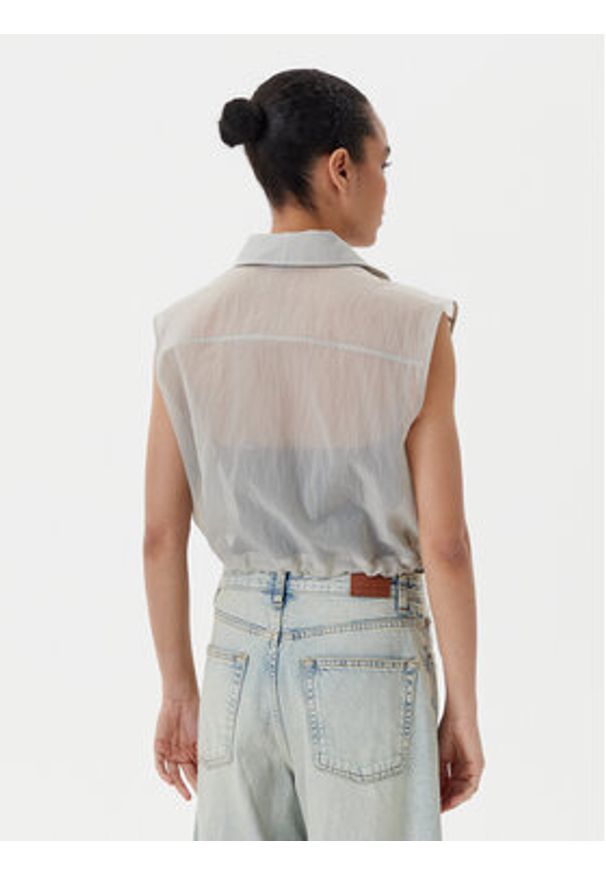 Pinko - PINKO Kamizelka 104852 A2EK Szary Regular Fit. Kolor: szary. Materiał: syntetyk