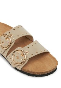 ONLY Shoes Klapki Onlmaxi-15 Pu Studs Buckle 15341190 Écru. Materiał: skóra #4