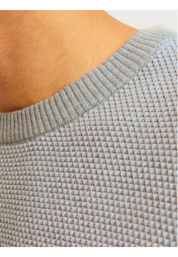Jack & Jones Sweter Globe 12258139 Szary Regular Fit. Kolor: szary. Materiał: bawełna