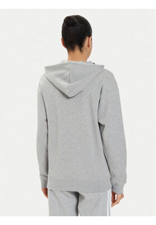 Adidas - adidas Bluza Trefoil Hoodie IB7437 Szary Regular Fit. Kolor: szary. Materiał: bawełna