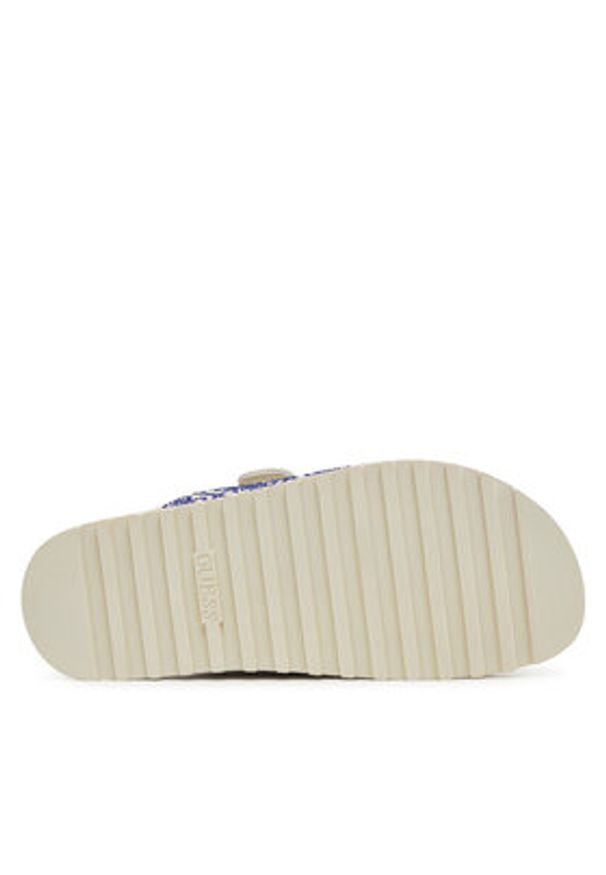 Guess Klapki FLJFDZ FAB19 Écru. Materiał: skóra