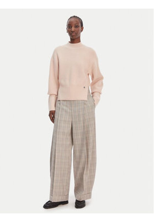 BOSS Sweter Fotus 50553239 Różowy Regular Fit. Kolor: różowy. Materiał: wełna
